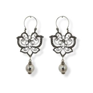 Orecchini effetto filigrana in argento 925