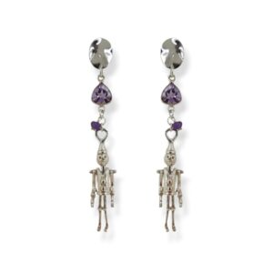 Orecchini con Pinocchietto snodabile in argento, ametista e argento 925