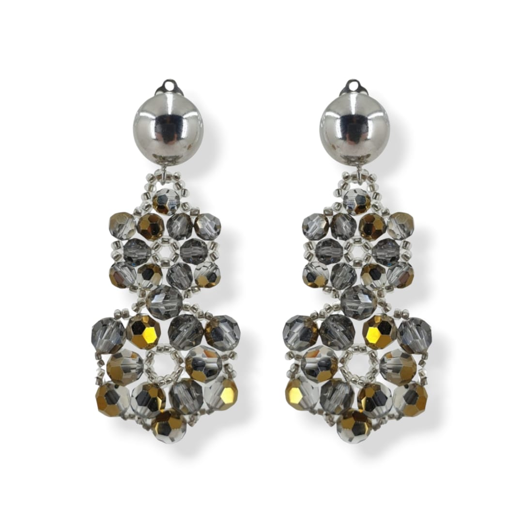 Orecchini con Cristallo Swarovski bicolore e argento 925