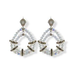 Orecchini con Cristalli Swarovski trasparenti AB e argento 925