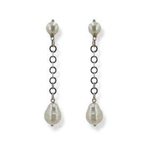 Orecchini con perle di acqua dolce e argento 925