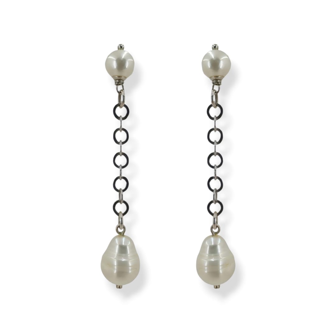 Orecchini con perle di acqua dolce e argento 925