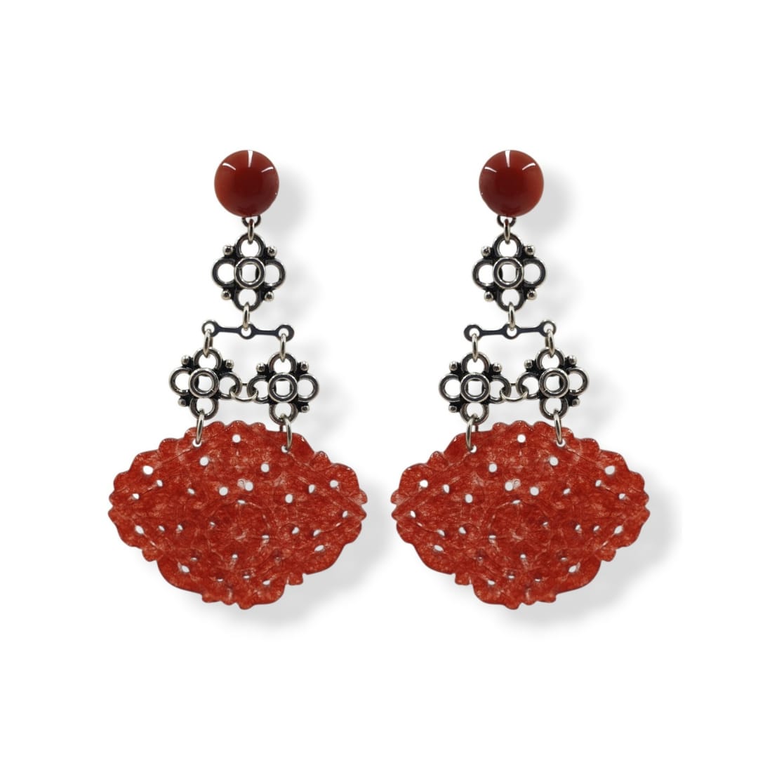 Orecchini in corniola e argento 925